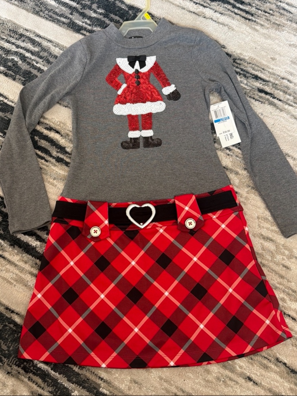 Pink & Violet Girls Dress Elf Santa Christmas Outfit Size Large Girls Dress